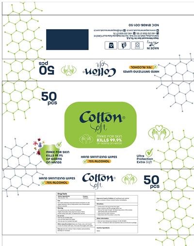 Hand Sanitizing Wipes - WET WIPES COTTON SOFT